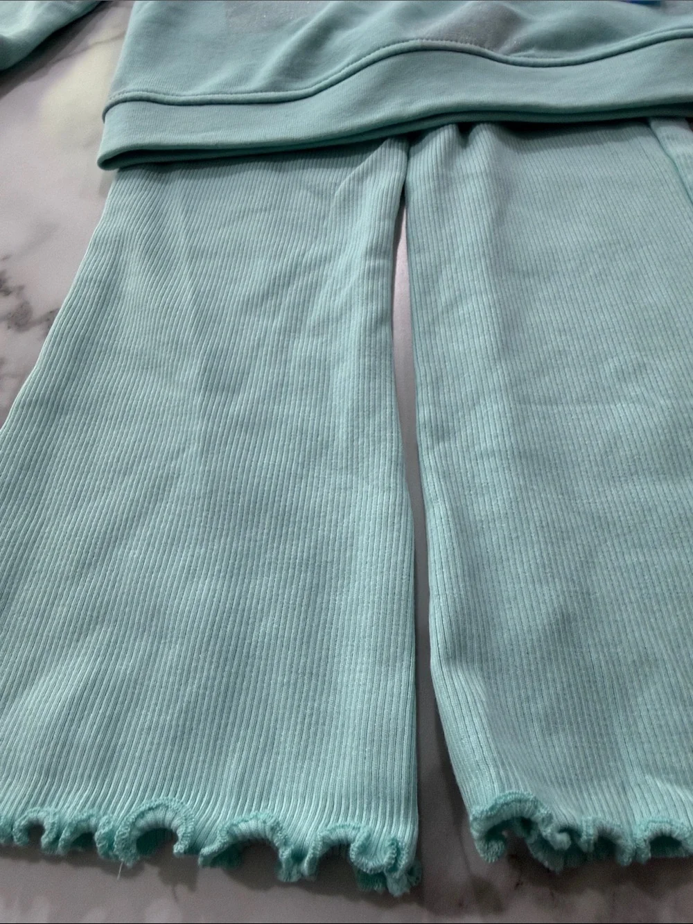 GAP Light Aqua Heart- Print  Outfit Set